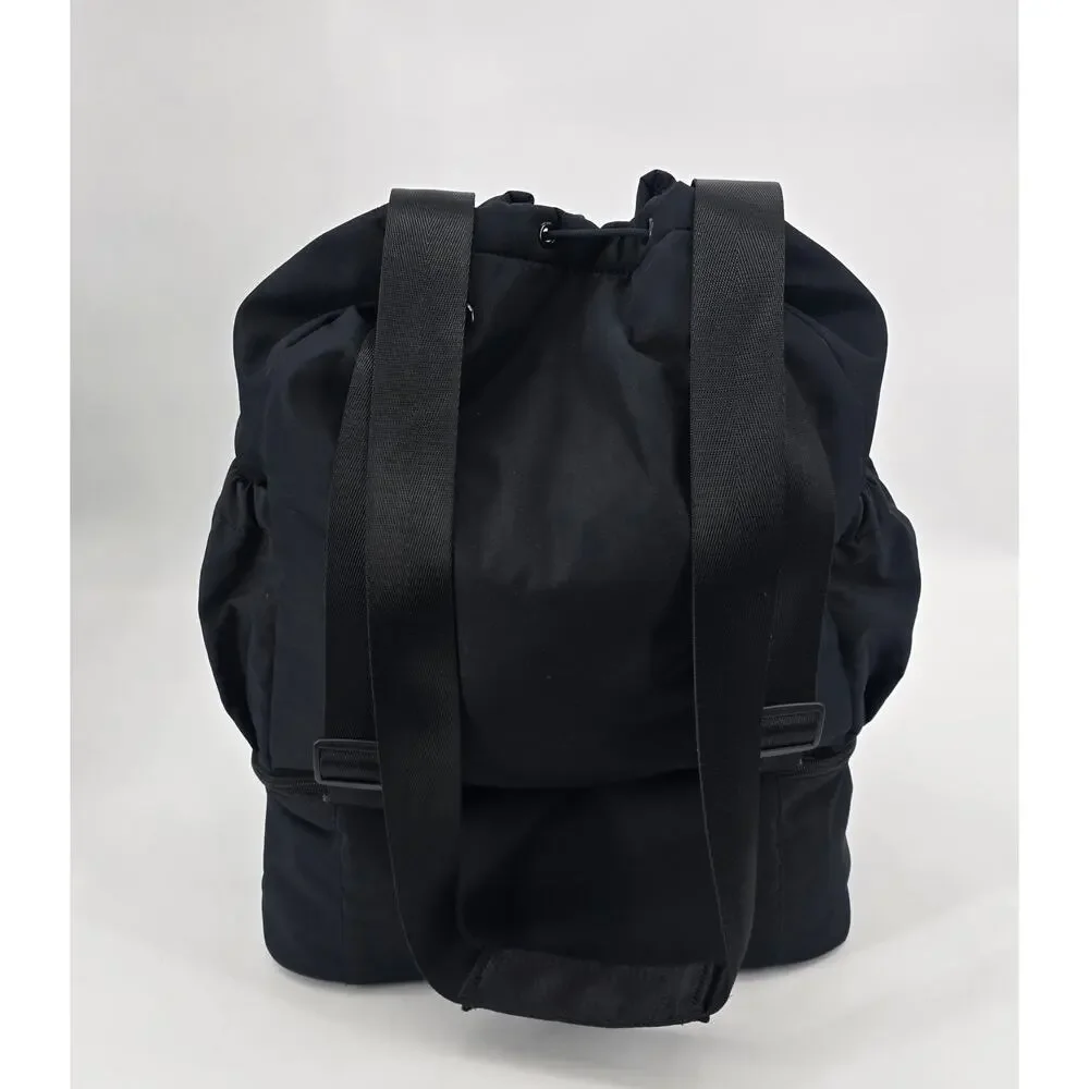 Beyond Yoga Black Drawstring Backpack Tote‎ | Athleisure Gym